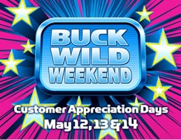 bb8 buck wild weekends lead generation box label